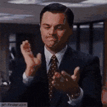 clapping leonardo dicaprio